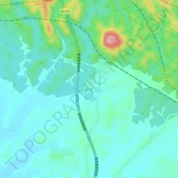 Carte topographique 那贯, altitude, relief