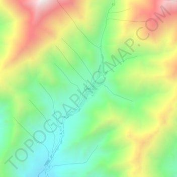 Carte topographique Umla, altitude, relief