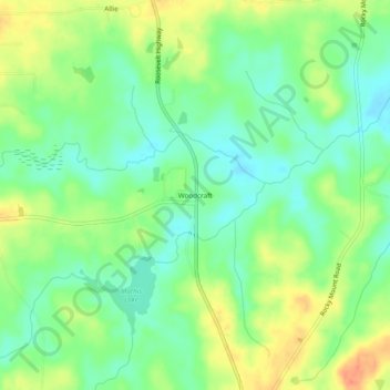 Carte topographique Woodcraft, altitude, relief