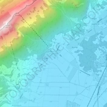 Carte topographique Frümsen, altitude, relief