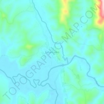 Carte topographique Sahamadio, altitude, relief