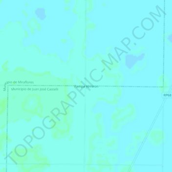 Carte topographique Pampa Almiron, altitude, relief