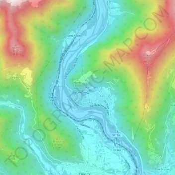 Carte topographique Noal, altitude, relief