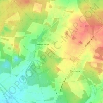 Carte topographique Boberg, altitude, relief