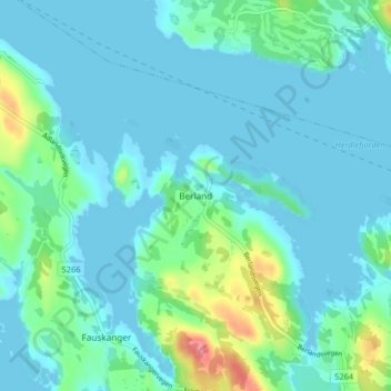 Carte topographique Berland, altitude, relief
