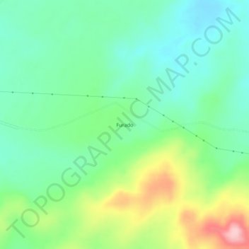 Carte topographique Furado, altitude, relief