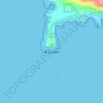 Carte topographique Cape Leeuwin, altitude, relief