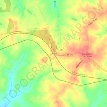 Carte topographique Abilene, altitude, relief