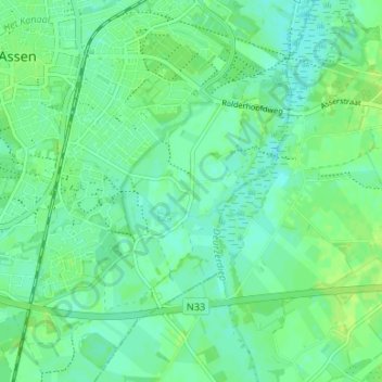 Carte topographique Schieven, altitude, relief