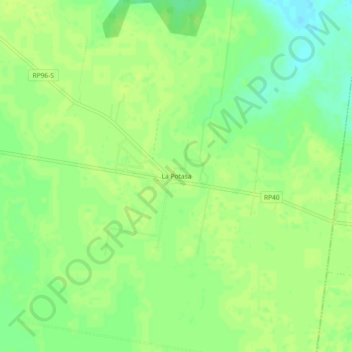 Carte topographique La Potasa, altitude, relief