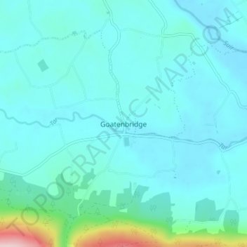 Carte topographique Goatenbridge, altitude, relief