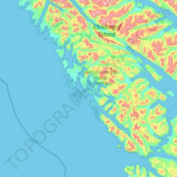 Carte topographique Klag Island, altitude, relief