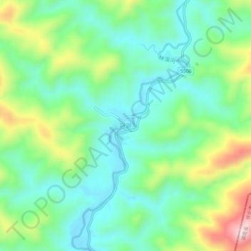 Carte topographique Guandong, altitude, relief