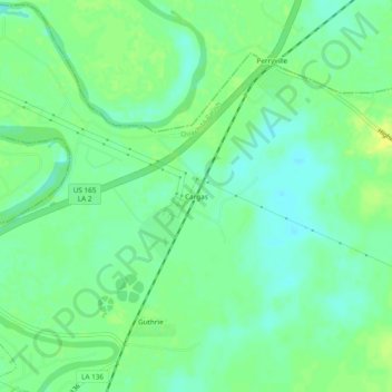 Carte topographique Cargas, altitude, relief