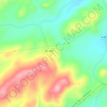 Carte topographique Martín Moro, altitude, relief