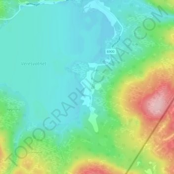 Carte topographique Vera, altitude, relief