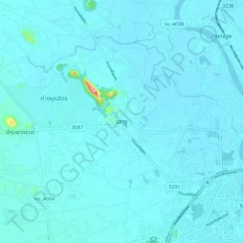 Carte topographique Khao Ngu, altitude, relief