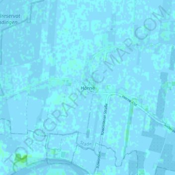 Carte topographique Hörne, altitude, relief