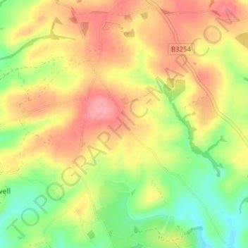 Carte topographique Clubworthy, altitude, relief