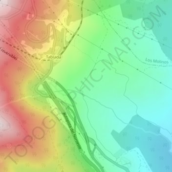 Carte topographique Dehesa de los Poyales, altitude, relief