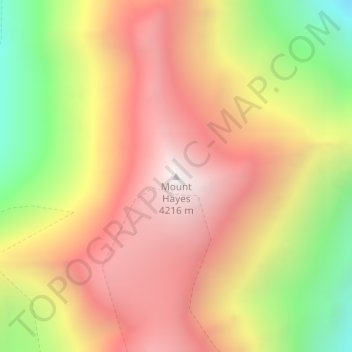 Carte topographique Mount Hayes, altitude, relief