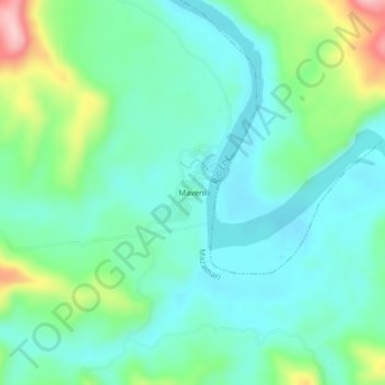 Carte topographique Maveni, altitude, relief