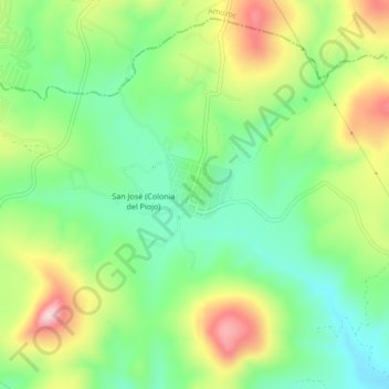 Carte topographique Santa Cruz Alpuyeca, altitude, relief