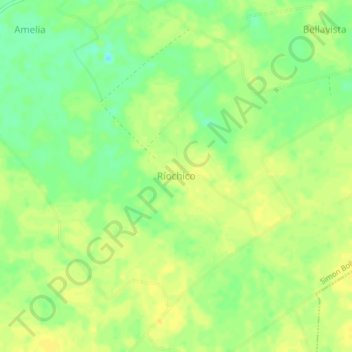 Carte topographique Ríochico, altitude, relief