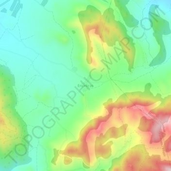Carte topographique Encebras, altitude, relief