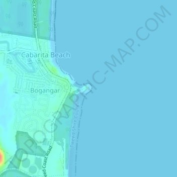 Carte topographique Norries Headland, altitude, relief