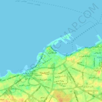 Carte topographique l'ancienne ville, altitude, relief