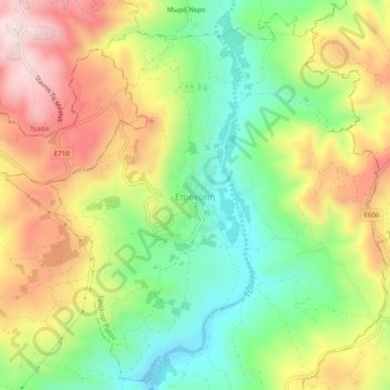 Carte topographique Episkopi, altitude, relief