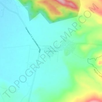 Carte topographique Camichines, altitude, relief