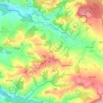 Carte topographique Stein, altitude, relief