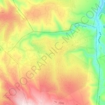 Carte topographique Chaqra, altitude, relief