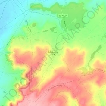 Carte topographique Celada de la Torre, altitude, relief
