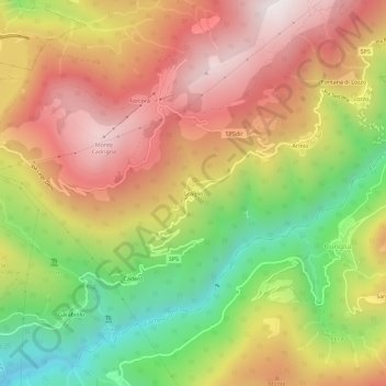 Carte topographique Graglio, altitude, relief