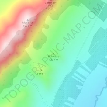 Carte topographique El Abasto, altitude, relief