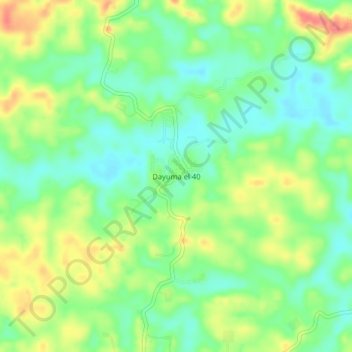 Carte topographique Dayuma el 40, altitude, relief