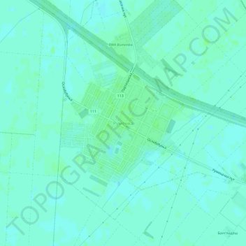 Carte topographique Руменка, altitude, relief