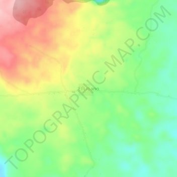 Carte topographique El Libano, altitude, relief