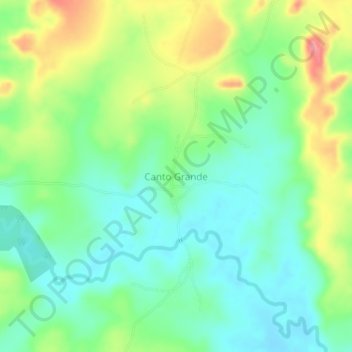 Carte topographique Canto Grande, altitude, relief