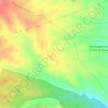 Carte topographique Villaviciosa, altitude, relief
