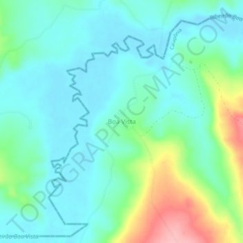 Carte topographique Boa Vista, altitude, relief