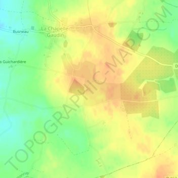 Carte topographique Château de Vermette, altitude, relief