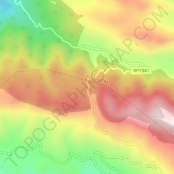 Carte topographique bab rmila, altitude, relief
