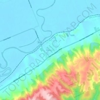 Carte topographique Allanton, altitude, relief
