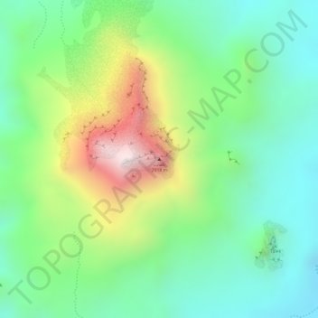 Carte topographique Tahat, altitude, relief