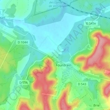 Carte topographique La Bovette, altitude, relief