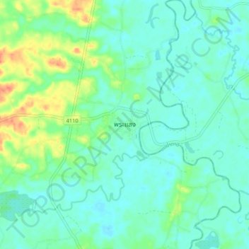 Carte topographique Phra Saeng, altitude, relief